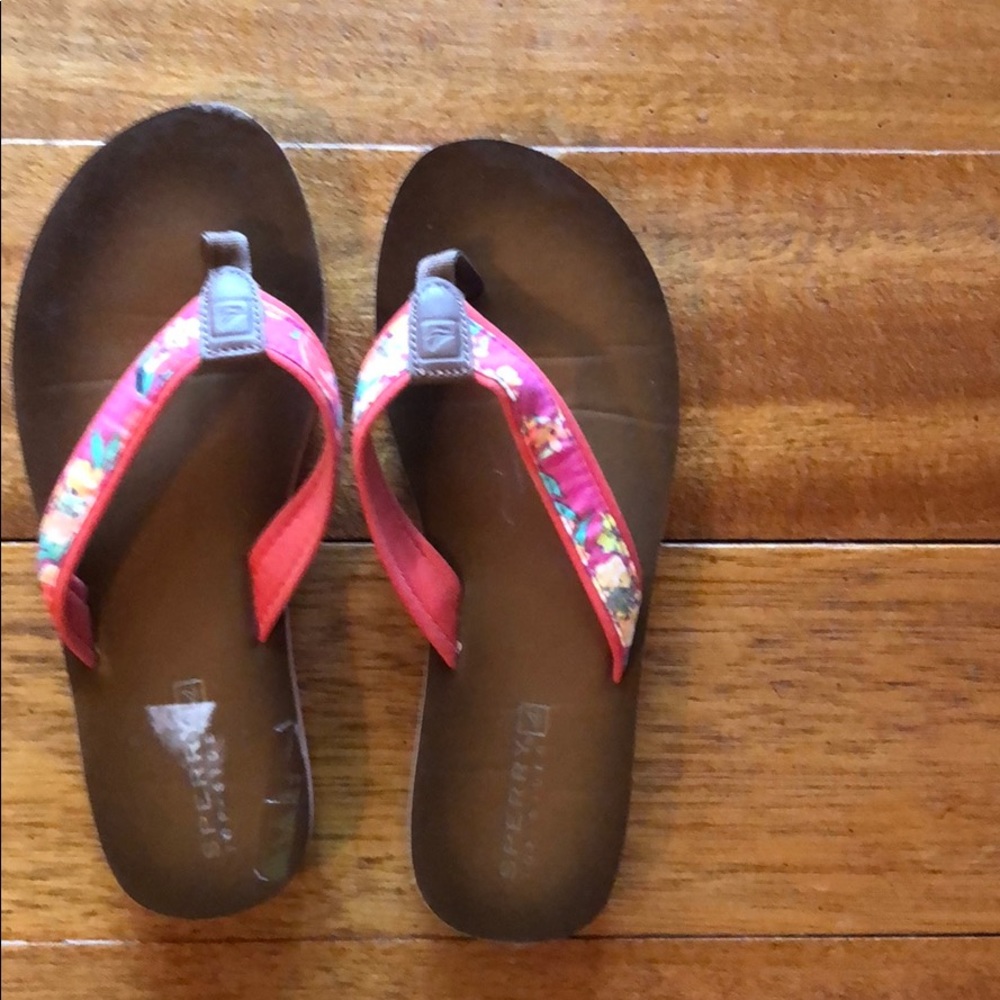 Sperry Top Siders Flowered Flip Flops